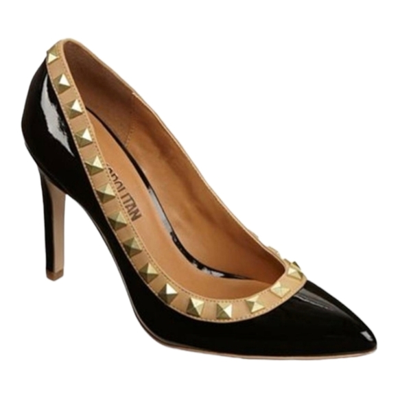 COSMOPOLITAN Black Rockstud Studded Emilia Pumps Size 6.5 - Picture 2 of 11